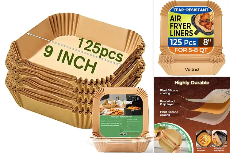 Detailed view of 10 Best 125-Piece Air Fryer Paper Liners: Quick Cleanup