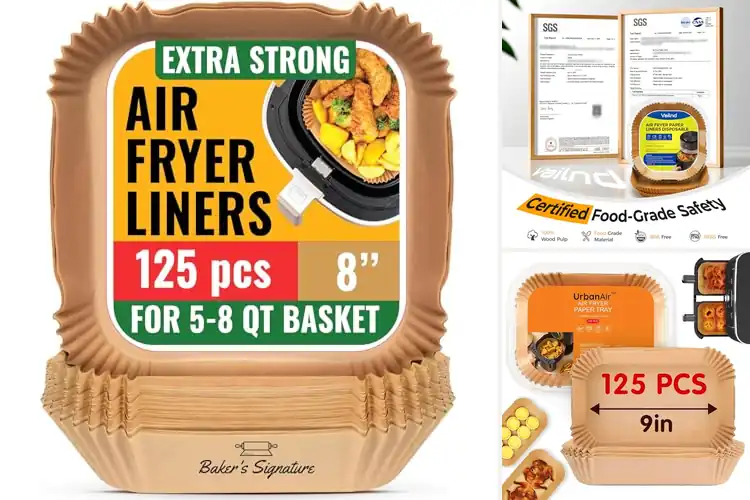 Detailed view of Best 125Pcs Air Fryer Liners For Easy Cleanup