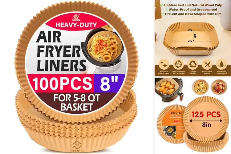 Detailed view of 10 Best 8-Inch Air Fryer Liners for Easy Cleanup