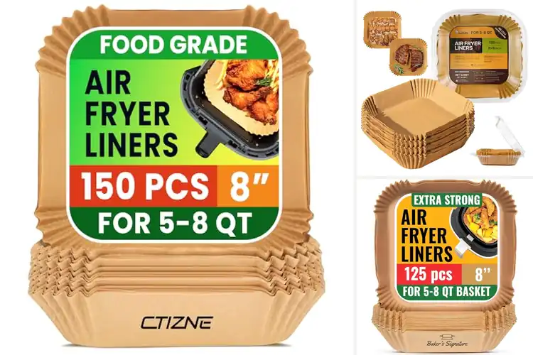 Detailed view of Best 8 Inch Square Liners For 5 To 8 Qt Baskets