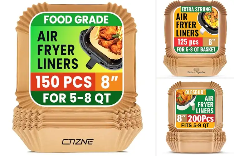 Detailed view of Best 8In Square Air Fryer Liner