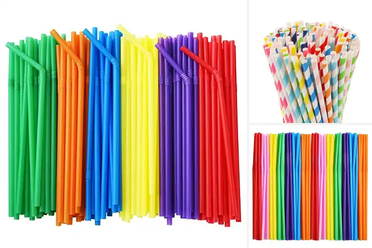 Detailed view of Best Assorted Colored Straws