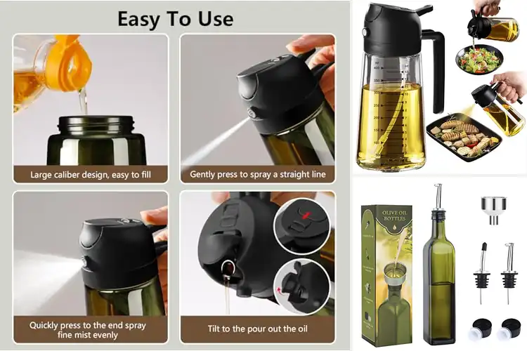 Detailed view of Best BPA Free Glass Oil Dispenser