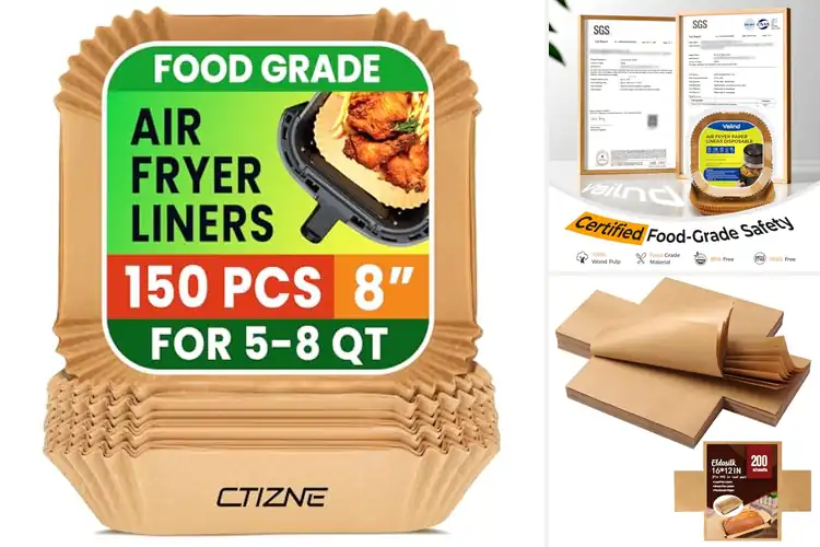 Detailed view of 10 Best BPA Free Parchment Liners: Bake & Air Fry with Ease