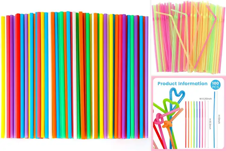 Detailed view of 10 Best Colorful Straws For Beverages to Brighten Every Sip