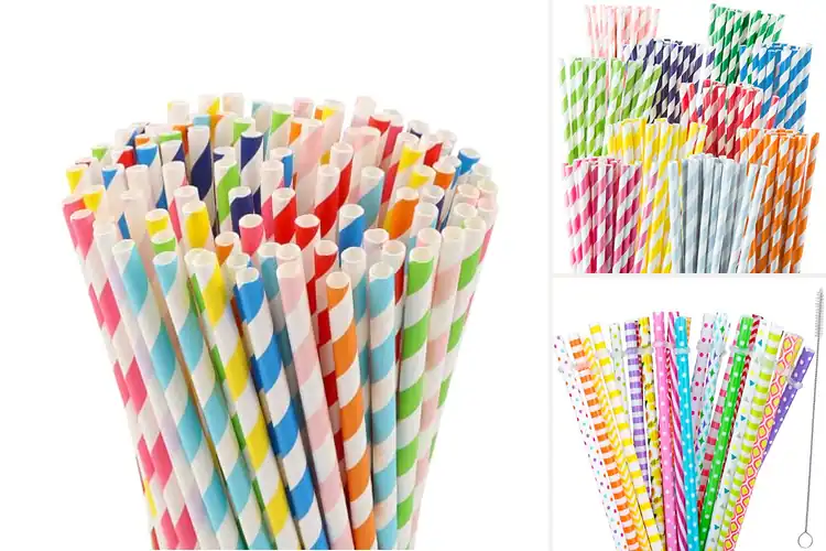 Detailed view of Best Colorful Straws With Stripes