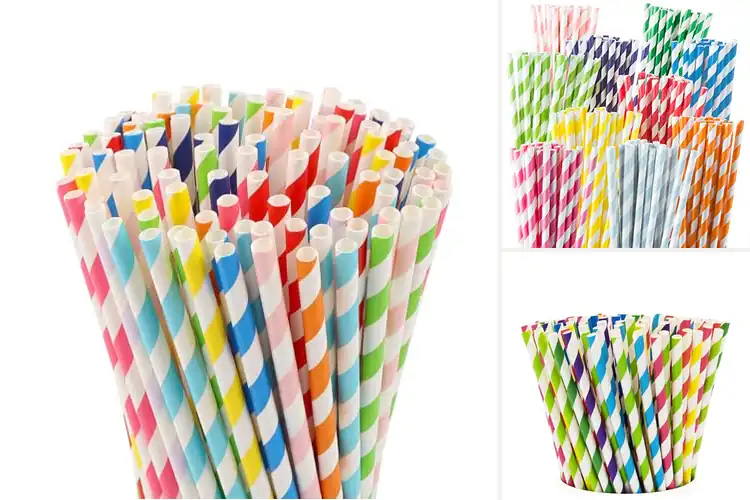 Detailed view of 10 Best Colorful Striped Straws