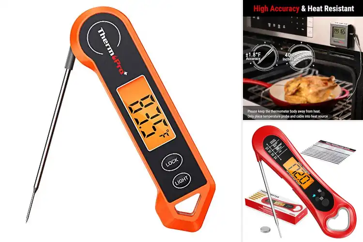 Detailed view of 10 Best Cooking Thermometers for Meat: Quick, precise