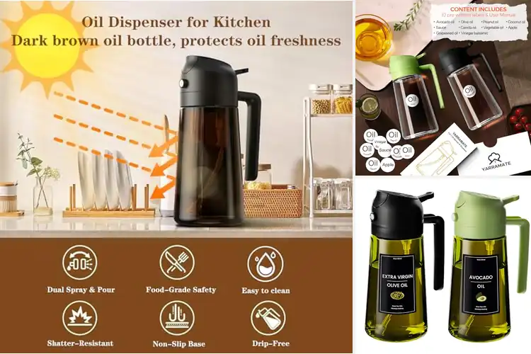 Detailed view of 10 Best Dual Function Olive Oil Sprayers: Even Flavor Every Time