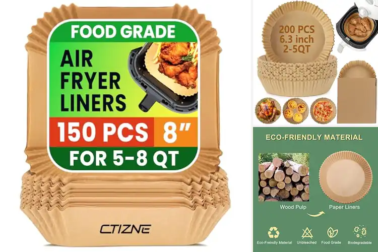Detailed view of 10 Best Eco-Friendly Air Fryer Liners: Cook Green