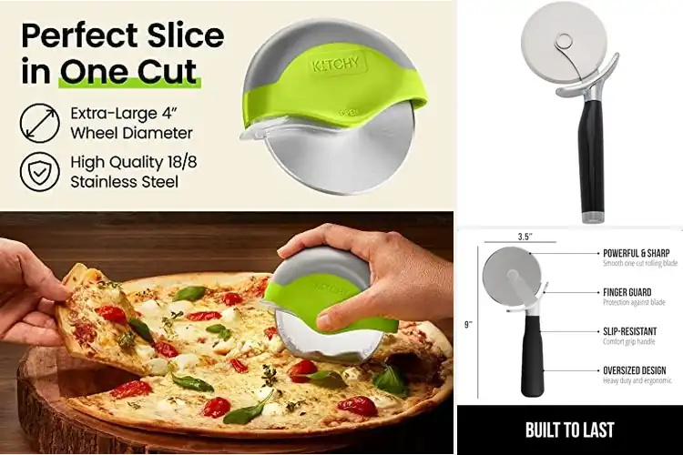 Detailed view of 10 Best Ergonomic Pizza Cutters for Easy and Comfortable Slicing