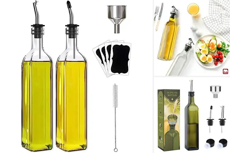 Detailed view of 10 Best Glass Oil Bottles: Fresh & Easy Pour