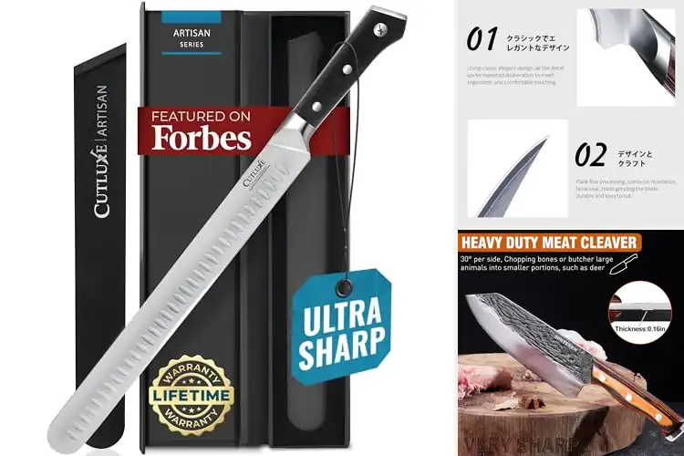 Detailed view of Best Meat Knives for Effortless Precision & Confident Cuts