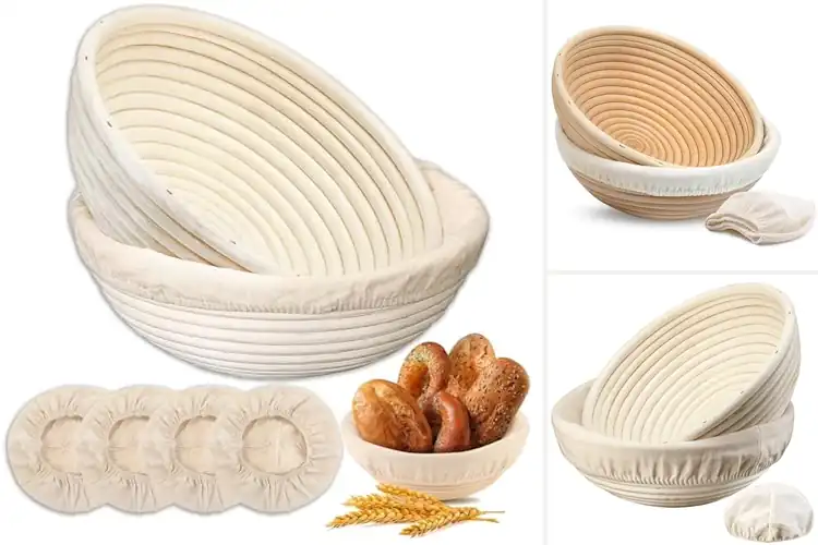 Detailed view of Best Natural Rattan Banneton Baskets