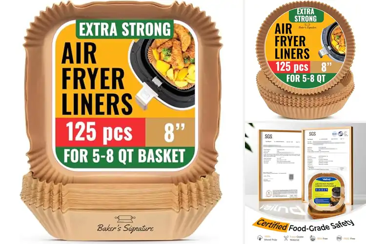 Detailed view of 10 Best Non Stick Air Fryer Liners For Clean Cooking