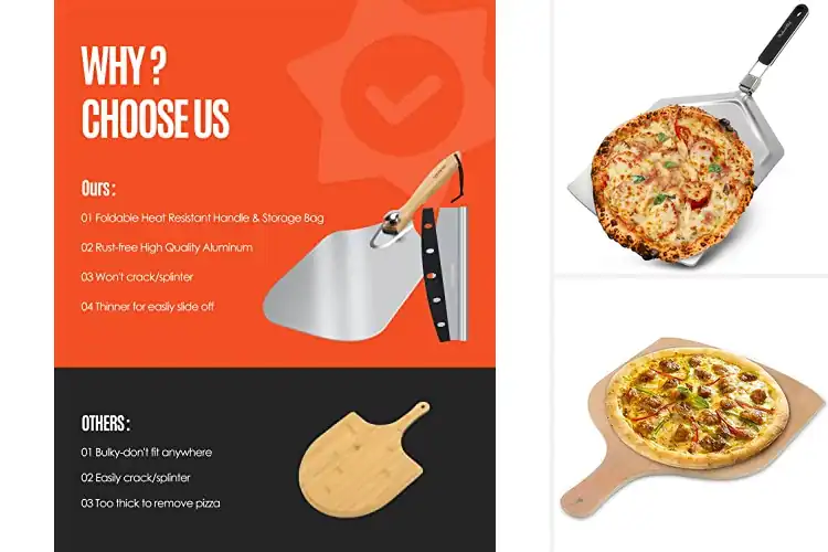 Detailed view of 10 Best Outdoor Pizza Paddles for Perfect Crust Every Time