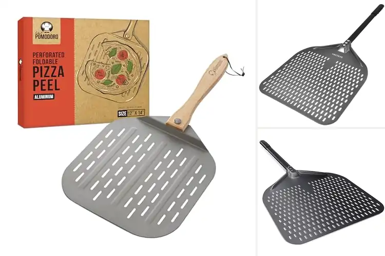 Detailed view of 10 Best Perforated Aluminum Pizza Peels for Easy Pizza Making