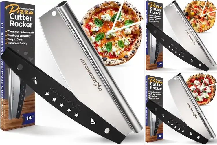 Detailed view of 10 Best Pizza Cutters With Blade Covers for Easy Slicing