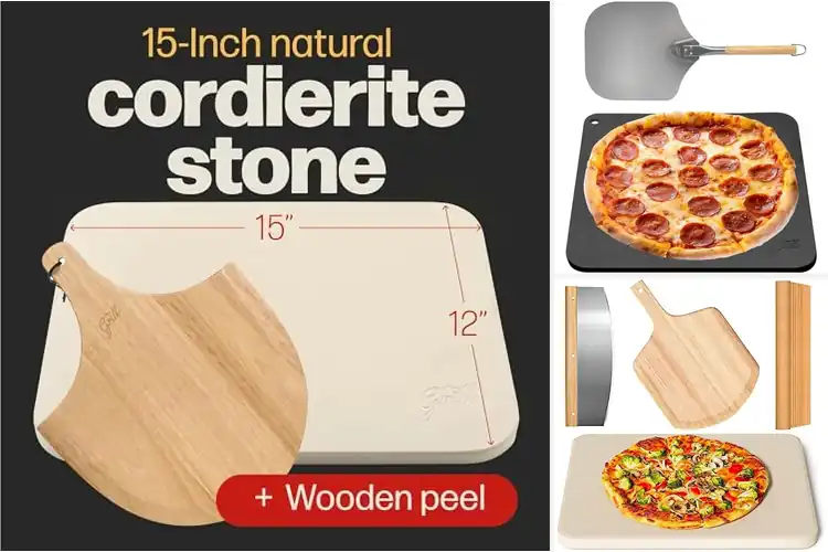 Detailed view of 10 Best Pizza Stone Sets for Perfect, Crispy Crusts