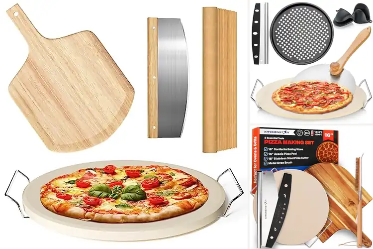 Detailed view of 10 Best Pizza Stone Sets with Racks: Perfect Crispy Crusts