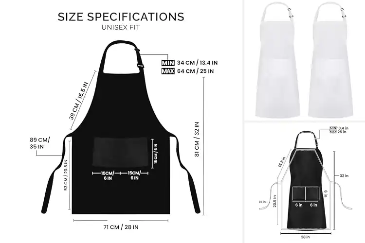 Detailed view of Best Polyester Aprons