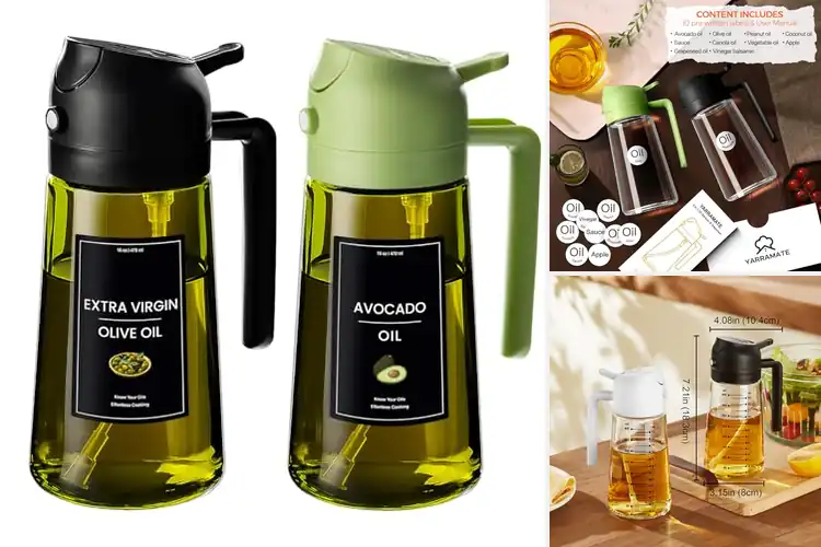 Detailed view of Best Pour And Spray Olive Oil Bottles