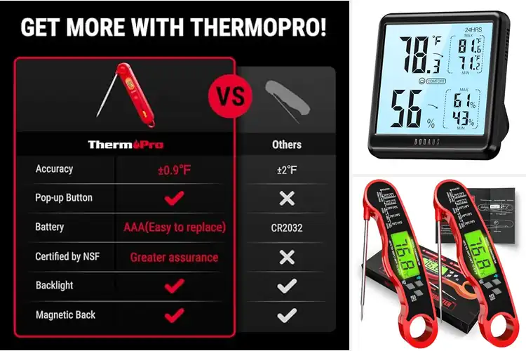 Detailed view of 10 Best Readability Digital Thermometers With Backlight
