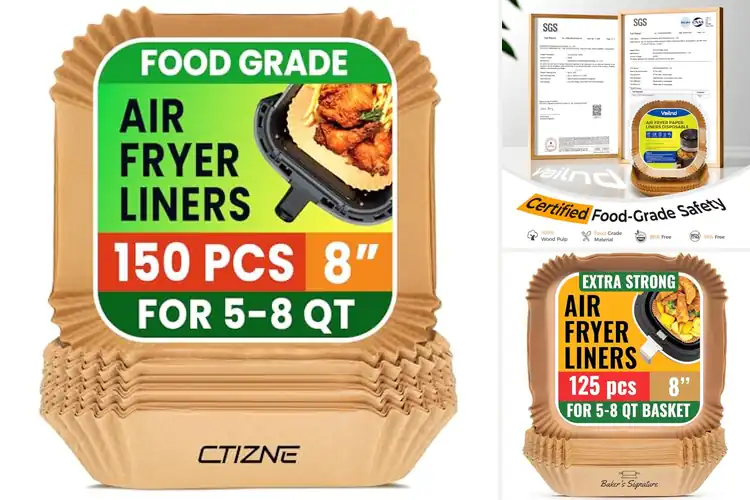 Detailed view of 10 Best Square Air Fryer Liners for Hassle-Free Cooking