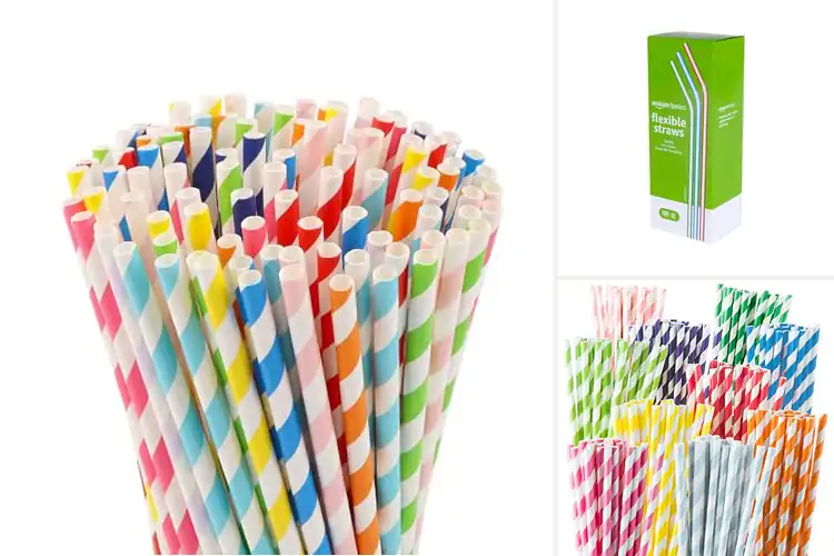 Detailed view of Best Striped Colors Straws