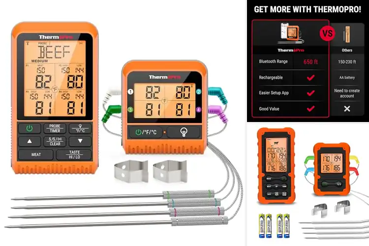 Detailed view of 10 Best Thermometers for BBQ and Smoking: Perfect Roasts