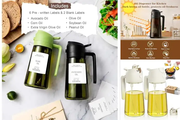 Detailed view of 10 Best Two In One Olive Oil Dispensers: Leak-Proof & Fresh