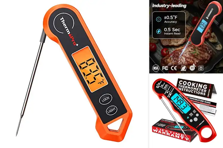 Detailed view of 10 Best Waterproof Meat Thermometers for Perfect Cooking