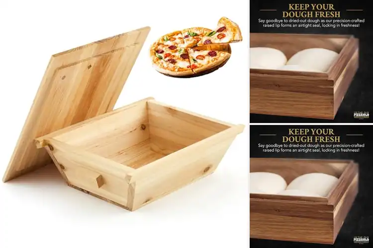Detailed view of 4 Best Wooden Pizza Dough Containers for Perfect Proofing
